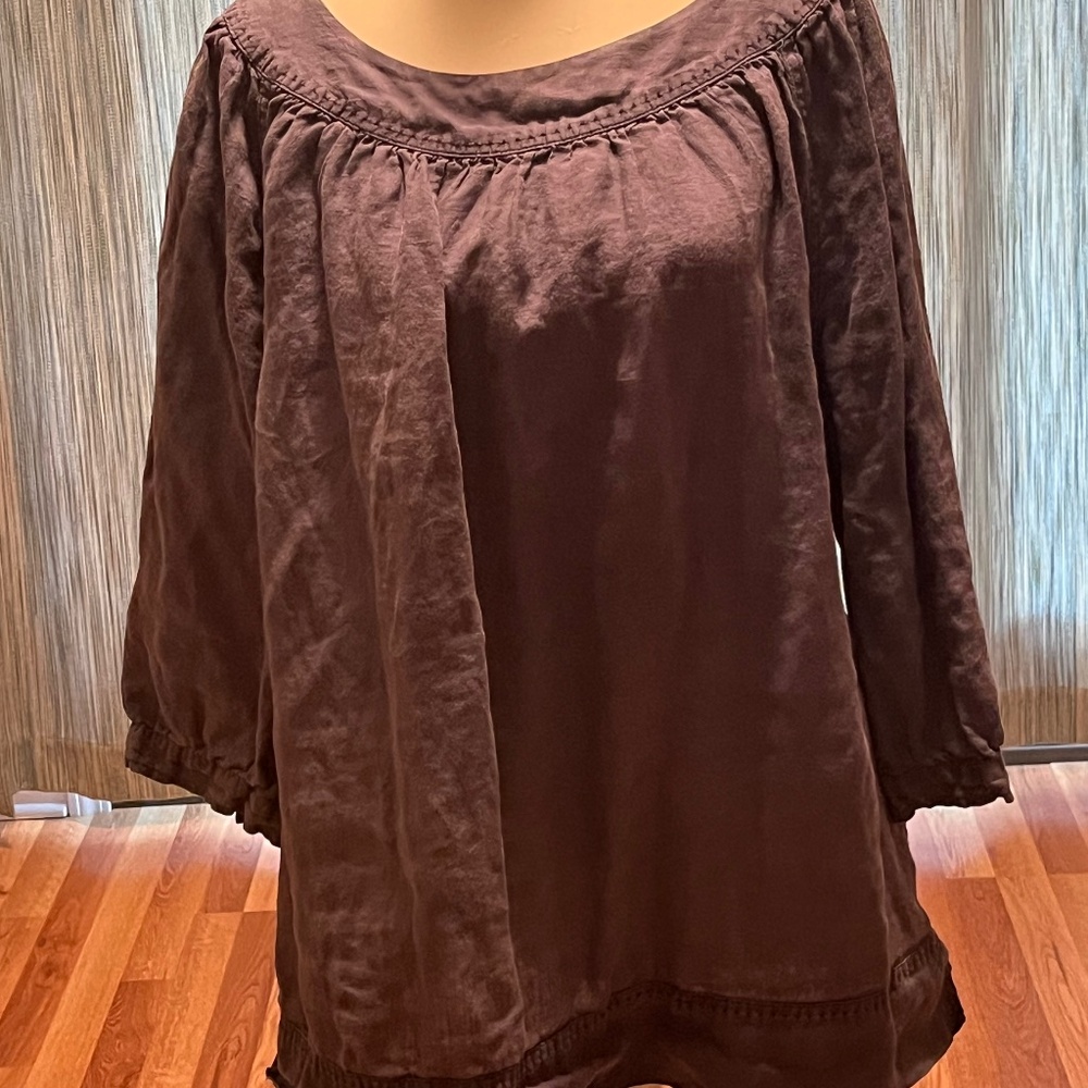 Linen lands end tunic